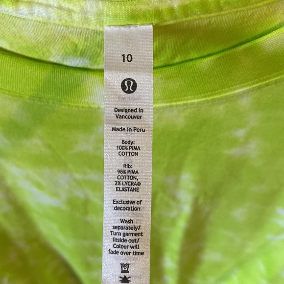 Lululemon All Yours Tee Tie Dye Size 10 NEW - Picture 3 of 11